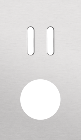 Plaque dbl v60 pr commut dbl + prise,niko rocker alu grey brushed Niko Rocker