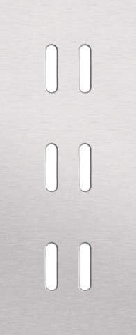 Plaque triple v60 pr 3 commut dbl,niko rocker alu grey brushed Niko Rocker