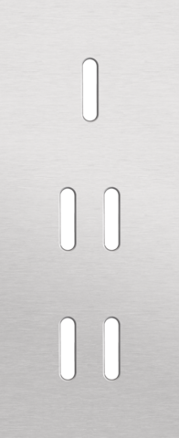 Plaque trpl v60 pr commut smpl + 2 commut dbl,niko rocker alu grey brushed Niko Rocker