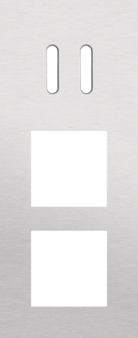 Plaque trpl v60 pr commut dbl + 2 fct,niko rocker alu grey brushed Niko Rocker