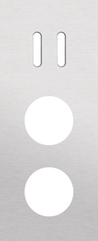 Plaque trpl v60 pr commut dbl + 2 prises,niko rocker alu grey brushed Niko Rocker