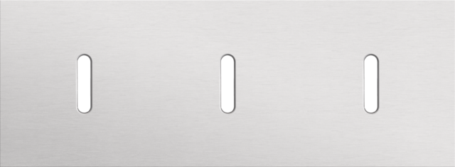 Plaque trpl h71 pr 3 commut smpl,niko rocker alu grey brushed Niko Rocker