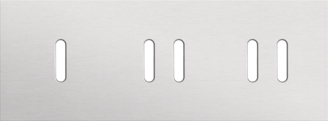 Plaque trpl h71 pr commut smpl + 2 commut dbl,niko rocker alu grey brushed Niko Rocker