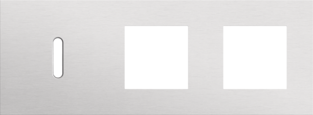 Plaque trpl h71 pr commut smpl + 2 fct,niko rocker alu grey brushed Niko Rocker