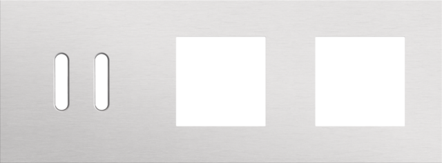 Plaque trpl h71 pr commut dbl + 2 fct,niko rocker alu grey brushed Niko Rocker