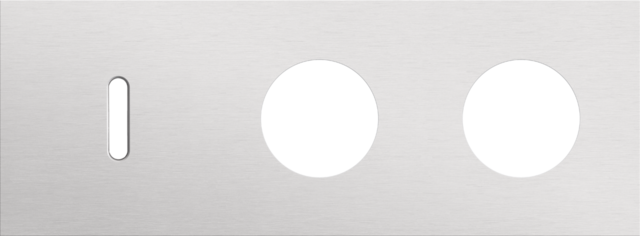 Plaque triple h71 pr 1 commut smpl + 2 prises,niko rocker alu grey brushed Niko Rocker