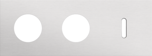 Plaque triple h71 pr 2 prises + 1 commut smpl,niko rocker alu grey brushed Niko Rocker