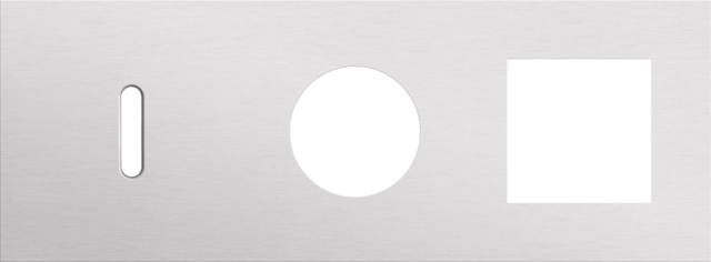 Plaque trpl h71 pr commut smpl + prise + fct,niko rocker alu grey brushed Niko Rocker