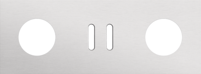 Plaque trpl h71 pr prise + commut dbl + prise,niko rocker alu grey brushed Niko Rocker