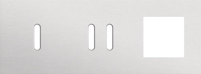 Plaque trpl h71 pr commut smpl + commut dbl + fct,niko rocker alu grey brushed Niko Rocker