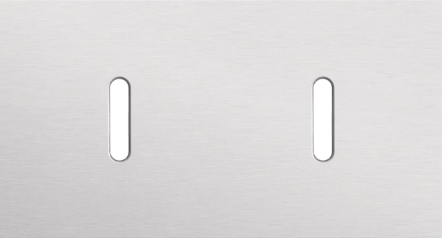 Plaque dbl h71 pr 2 commut smpl,niko rocker alu grey brushed Niko Rocker