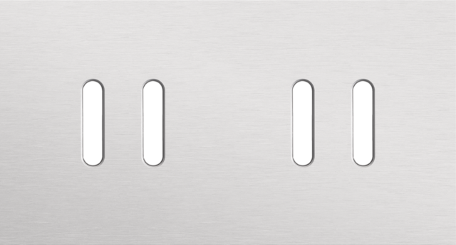 Plaque dbl h71pr 2 commut dbl ,niko rocker niko rocker alu grey brushed Niko Rocker