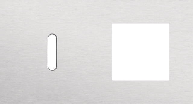 Plaque dbl h71 pr commut smpl + fct,niko rocker alu grey brushed Niko Rocker