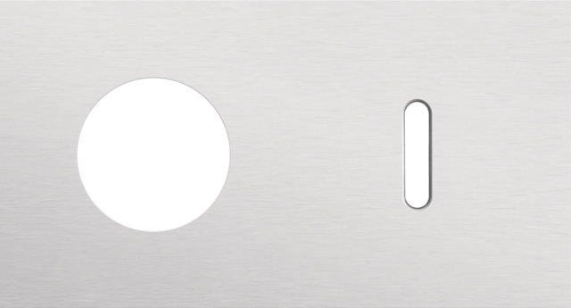 Plaque dbl h71 pr 1 prise + 1 commut smpl,niko rocker alu grey brushed Niko Rocker