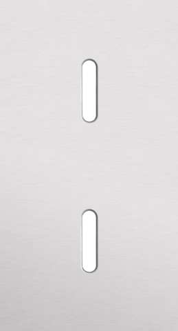 Plaque dbl v71 pr 2 commut smpl,niko rocker alu grey brushed Niko Rocker