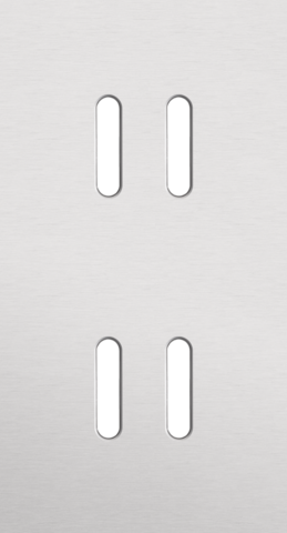 Plaque dbl v71pr 2 commut dbl ,niko rocker niko rocker alu grey brushed Niko Rocker