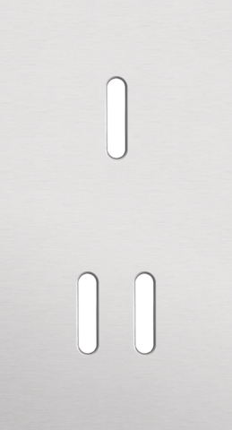 Plaque dbl v71 pr 1 commut smpl + 1 commut dbl,niko rocker alu grey brushed Niko Rocker