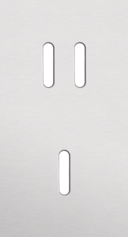 Plaque dbl v71 pr 1 commut dbl + 1 commut smpl,niko rocker alu grey brushed Niko Rocker