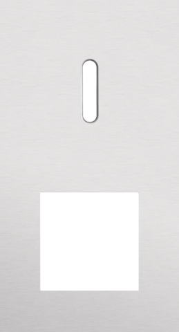 Plaque dbl v71 pr commut smpl + fct,niko rocker alu grey brushed Niko Rocker