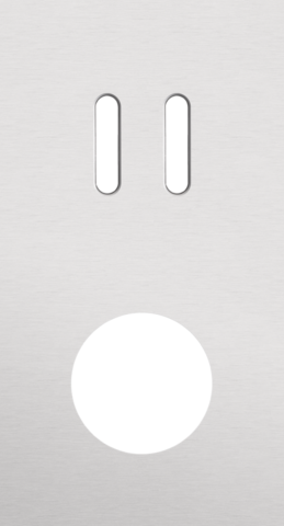 Plaque dbl v71 pr 1 commut dbl + 1 prise,niko rocker alu grey brushed Niko Rocker