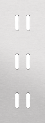 Plaque triple v71 pr 3 commut dbl,niko rocker alu grey brushed Niko Rocker