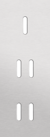 Plaque trpl v71 pr commut smpl + 2 commut dbl,niko rocker alu grey brushed Niko Rocker