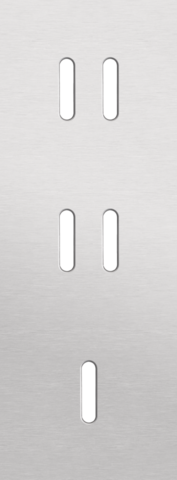 Plaque trpl v71 pr 2 commut dbl + commut smpl,niko rocker alu grey brushed Niko Rocker