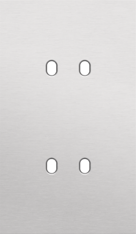 Plaque dbl v60pr 2 commut dbl ,niko toggle niko toggle alu grey brushed Niko Toggle