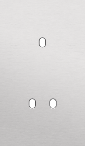 Plaque dbl v60 pr 1 commut smpl + 1 commut dbl,niko toggle alu grey brushed Niko Toggle