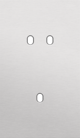 Plaque dbl v60 pr 1 commut dbl + 1 commut smpl,niko toggle alu grey brushed Niko Toggle