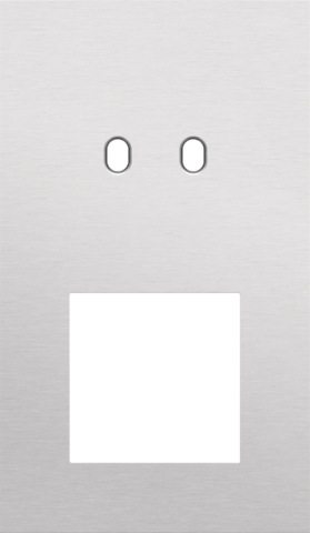 Plaque dbl v60 pr commut dbl + fct,niko toggle alu grey brushed Niko Toggle