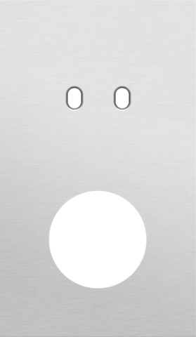 Plaque dbl v60 pr commut dbl + prise,niko toggle alu grey brushed Niko Toggle