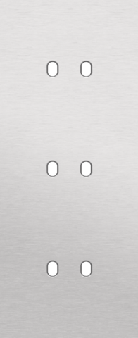 Plaque triple v60 pr 3 commut dbl,niko toggle alu grey brushed Niko Toggle