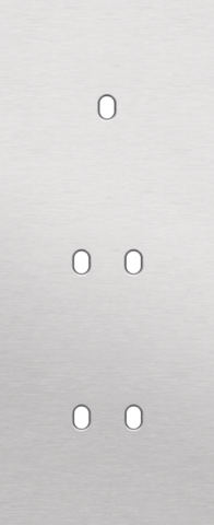 Plaque trpl v60 pr commut smpl + 2 commut dbl,niko toggle alu grey brushed Niko Toggle