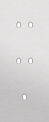 Plaque trpl v60 pr 2 commut dbl + commut smpl,niko toggle alu grey brushed Niko Toggle