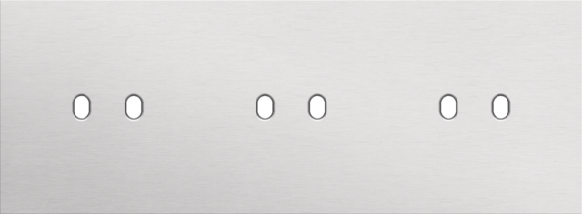 Plaque triple h71 pr 3 commut dbl,niko toggle alu grey brushed Niko Toggle