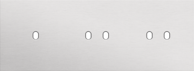 Plaque trpl h71 pr commut smpl + 2 commut dbl,niko toggle alu grey brushed Niko Toggle