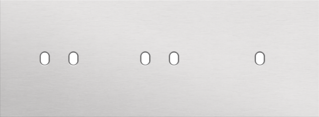 Plaque trpl h71 pr 2 commut dbl + commut smpl,niko toggle alu grey brushed Niko Toggle