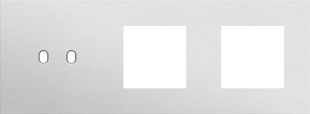 Plaque trpl h71 pr commut dbl + fct,niko toggle alu grey brushed Niko Toggle