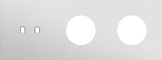 Plaque triple h71 pr 1 commut dbl + 2 prises,niko toggle alu grey brushed Niko Toggle