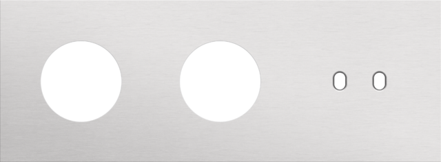 Plaque triple h71 pr 2 prises + 1 commut dbl,niko toggle alu grey brushed Niko Toggle