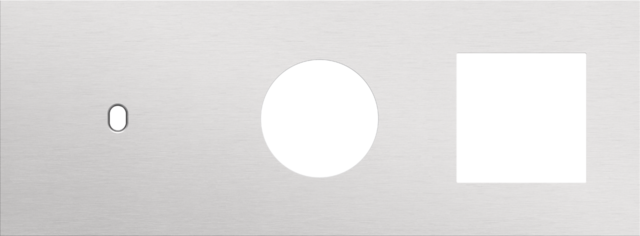 Plaque trpl h71 pr commut smpl + prise,niko toggle alu grey brushed Niko Toggle