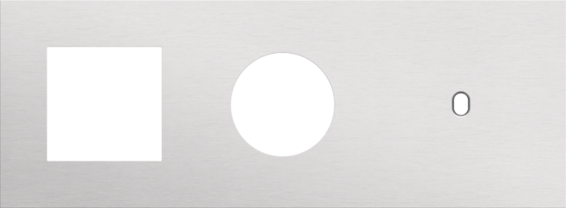 Plaque trpl h71 pr fct + prise + commut smpl,niko toggle alu grey brushed Niko Toggle