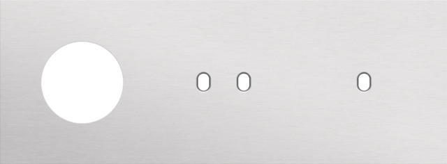 Plaque trpl h71 pr prise + commut dbl + commut smpl,niko toggle alu grey brushed Niko Toggle