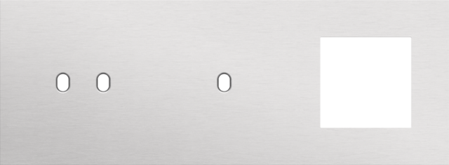 Plaque trpl h71 pr commut dbl + commut smpl + fct,niko toggle alu grey brushed Niko Toggle