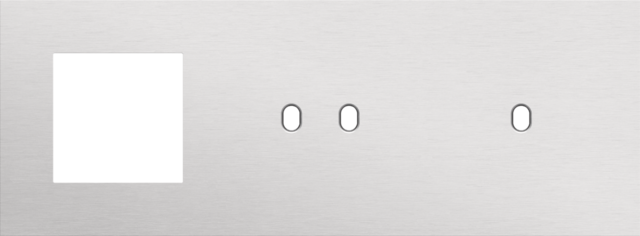 Plaque trpl h71 pr fct + commut dbl + commut smpl,niko toggle alu grey brushed Niko Toggle