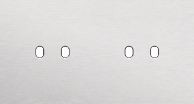 Plaque dbl h71pr 2 commut dbl ,niko toggle niko toggle alu grey brushed Niko Toggle