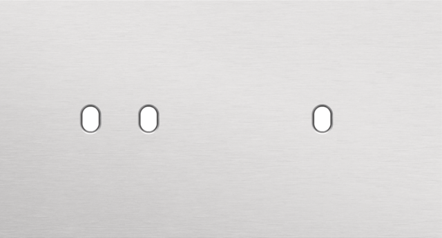 Plaque dbl h71 pr 1 commut dbl + 1 commut smpl,niko toggle alu grey brushed Niko Toggle