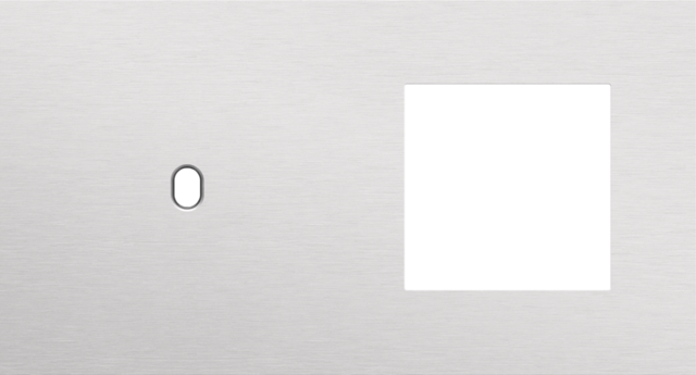 Plaque dbl h71 pr commut smpl + fct,niko toggle alu grey brushed Niko Toggle