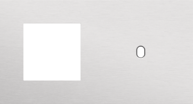 Plaque dbl h71 pr commut smpl + fct,niko toggle alu grey brushed Niko Toggle